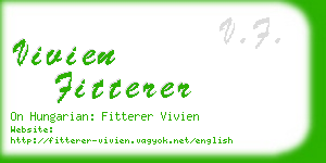 vivien fitterer business card